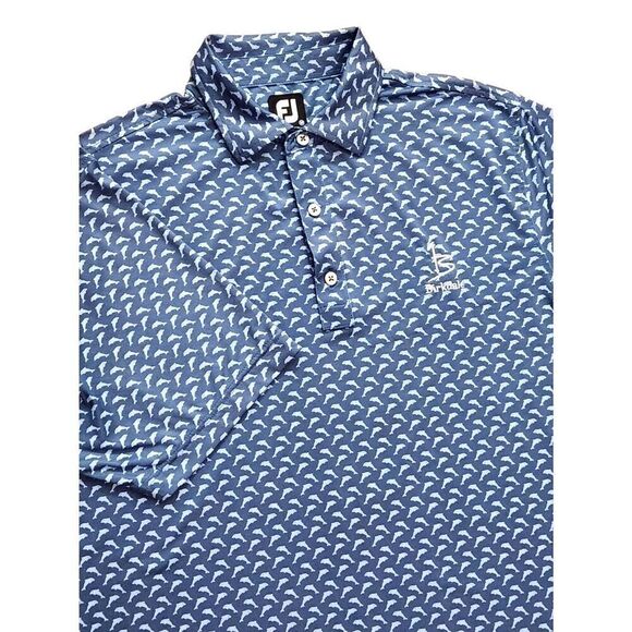 FootJoy Other - FJ Footjoy mens medium DOLPHIN print *Club embroidery and FJ Logo blue white